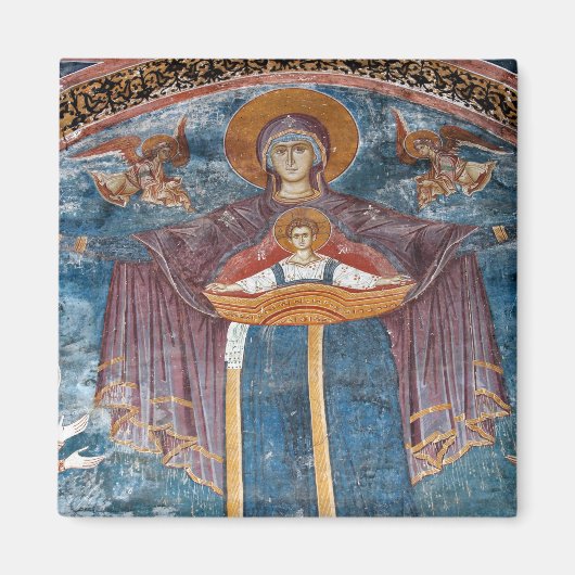 Aimant Eglise orthodoxe serbe et site de l'UNESCO, (Devant)