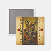 Aimant Église Saint-Michel-Vanquishing Devil as Medieval  (Recto/Verso)