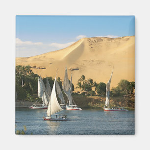 Aimant Égypte, Assouan, Nil, voiliers Felucca, 2