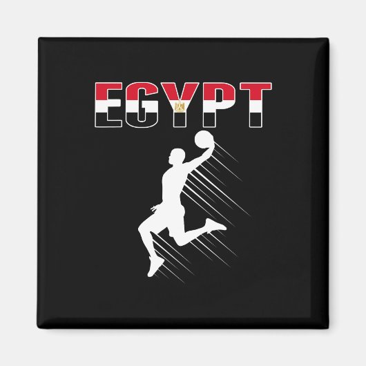 Aimant Égypte Fans de basket Jersey - Drapeau égyptien (Devant)