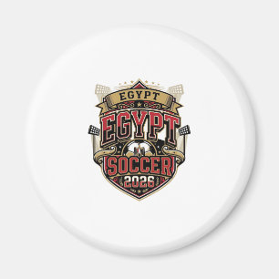 Aimant Égypte Football 2026 Football Gras Pays Typographi