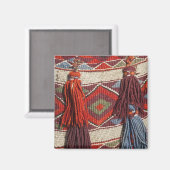 Aimant Egypte, Gizeh. Couverture de chameau aux Pyramides (Recto/Verso)