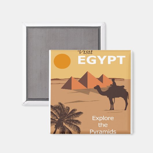 Aimant Egypte Le Caire Visiter Les Pyramides (Recto/Verso)