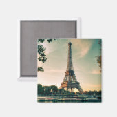 Aimant Eiffel tour lancer oreiller (Recto/Verso)