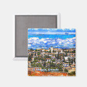 Aimant El Albayzín, Grenade, Andalousie, Espagne. (Recto/Verso)