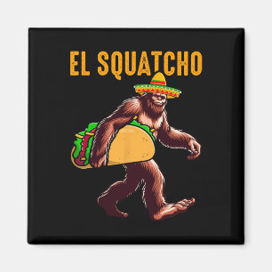 Aimant El Squatcho Mexicain Bigfoot Tacos Cinco De Mayo S
