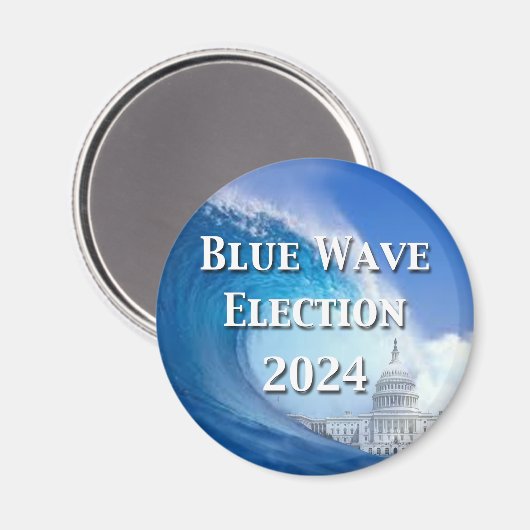 Aimant Élection Blue Wave 2024 (Recto/Verso)