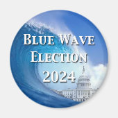 Aimant Élection Blue Wave 2024 (Devant)
