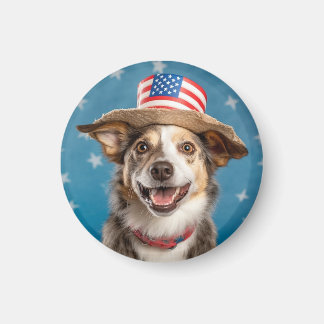 Aimant Élection de Chien patriotique USA