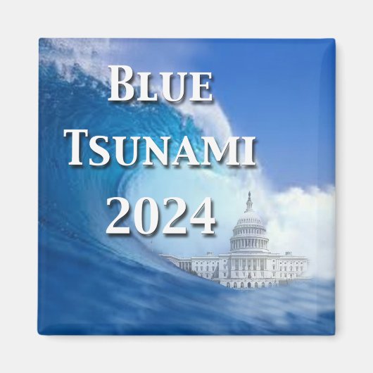 Aimant Élection du tsunami bleu 2024 (Devant)