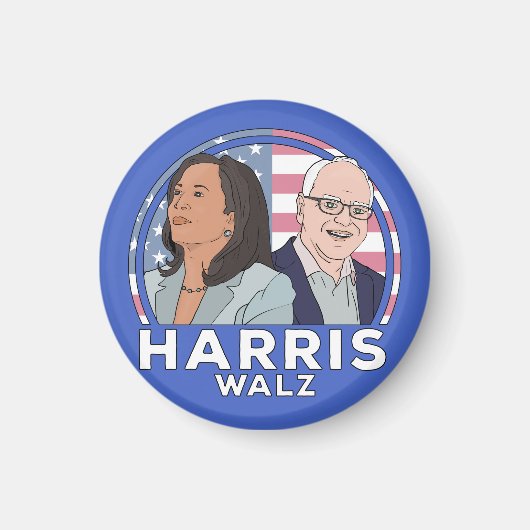Aimant Élection Harris Walz (Devant)