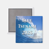 Aimant Élection Raz-de-marée bleu 2026 (Recto/Verso)