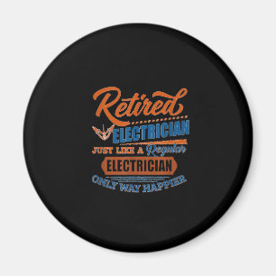 Aimant Électricien à la retraite - Cadeau d'électricien
