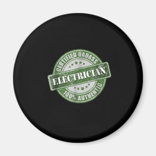 Aimant Électricien certifié en laiton 100 % d'antic