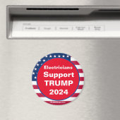 Aimant Electriciens Support TRUMP 2024 Red Refrigerator (In Situ (Lave-vaisselle))