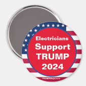 Aimant Electriciens Support TRUMP 2024 Red Refrigerator (Recto/Verso)