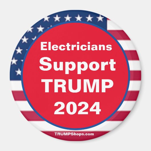 Aimant Electriciens Support TRUMP 2024 Red Refrigerator (Devant)