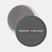 Aimant Electronic Body Music EBM lettrage (Recto/Verso)