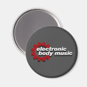 Aimant Electronic Body Music EBM lettrage (Recto/Verso)