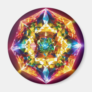 Aimant Élégance du diamant : Boutons artistiques pour la