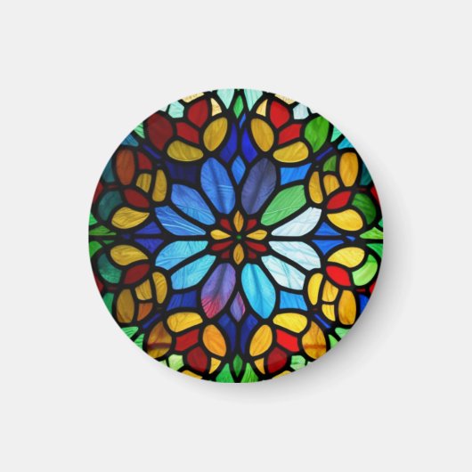 Aimant Élégance en verre floral (Devant)