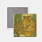 Aimant Élégance stylisée de la jungle (Recto/Verso)