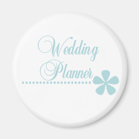 Aimant Élégance Turquoise wedding planner (Devant)