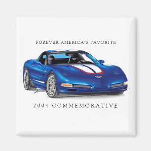 Aimant Elegant 2004 Commemorative Vette Illustration