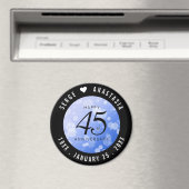 Aimant Élégant 45e anniversaire de Mariage Sapphire (In Situ (Lave-vaisselle))