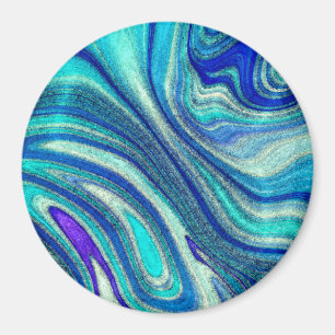 Aimant Elegant Aquamarine Paua Rainbow Shell Inspired