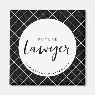 Aimant Elégant Avocat du Futur Chèque Motif Personnalisé