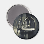 Aimant Élégant bâton d'argent sur selle d'équitation angl (Recto/Verso)