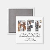 Aimant Elégant BFF Photo Collage Best Friend Chic Besties (Recto/Verso)