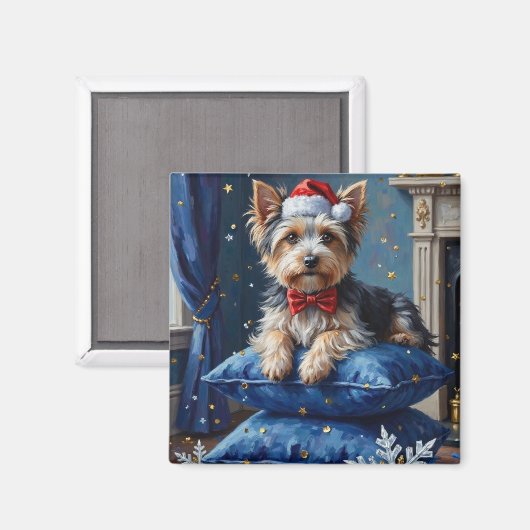 Aimant Elegant Biewer Terrier Dog Velvet Christmas (Recto/Verso)