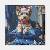 Aimant Elegant Biewer Terrier Dog Velvet Christmas (Devant)