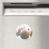 Aimant Elégant blanc pêche orange roses (In Situ (Lave-vaisselle))