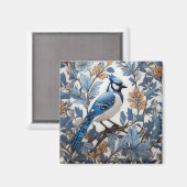 Aimant Elégant Blue Jay William Morris inspiré (Recto/Verso)