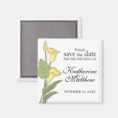 Aimant Elégant Calla Lily En Jaune Enregistrer L'Aimant D (Recto/Verso)