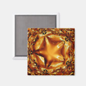 Aimant Élégant Chic Cuivre Or Star de Noël (Recto/Verso)