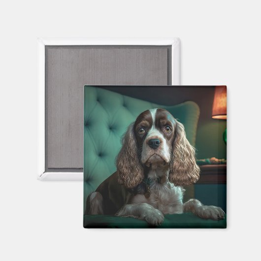 Aimant Elégant Cocker Spaniel Classic Portrait Design (Recto/Verso)