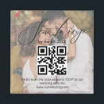 Aimant élégant code rsvp qr mariage photo évanouie<br><div class="desc">élégant code rsvp qr mariage de l'aimant photo passé</div>