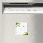 Aimant Elégant Coin Mariage de décoration Merci (In Situ (Lave-vaisselle))