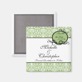 Aimant Elegant Damask Enregistrer l'aimant Date (Recto/Verso)