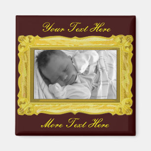 Aimant élégant de cadre d'or