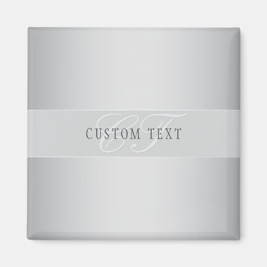 Aimant Élégant écriture de script de monogramme modifiabl (Devant)