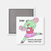Aimant Elégant éléphant (Recto/Verso)
