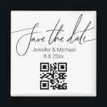 Aimant élégant enregistrer la date, code qr minimaliste m<br><div class="desc">élégant enregistrer la date,  code qr minimaliste mariage aimant</div>
