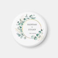 Élégant Eucalyptus Végétal Doré Personnalisé