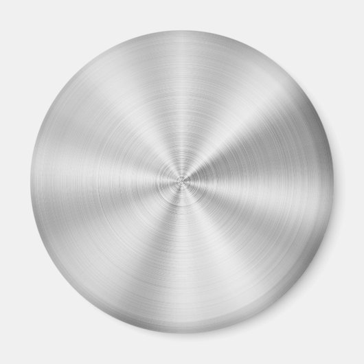 Aimant Elégant Faux métal brillant argent (Devant)