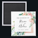 Aimant Elegant floral wedding favour magnet, wedding<br><div class="desc">Celebrate in style with this gorgeous floral magnet,  perfect for a spring or outdoor bridal shower,  wedding or engagement party.</div>